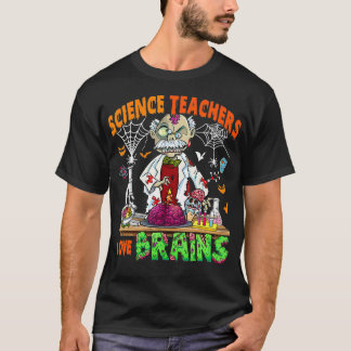 T-shirt Enseignants en sciences Cerveaux Lover Halloween T