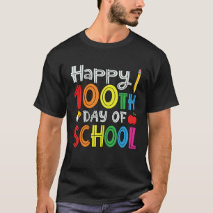 T-shirt Enseignants Enfants Enfant Heureux 100e Jour d'Éco