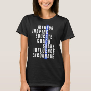T-shirt Enseignants Mentor Inspirer Educer Coach Partager 