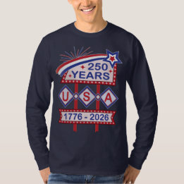 T-shirt Enseigne de marquise rétro USA 250e anniversaire 1