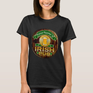 T-shirt Enseigne de pub irlandais personnalisée St Patrick