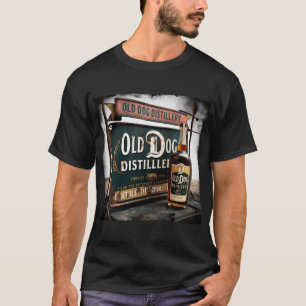 T-shirt Enseigne en détresse faisant la publicité du RUM O