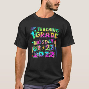 T-shirt Enseignement 1Ème Année Le Jour 2/22/2022 Jour 20