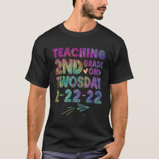 T-shirt Enseignement 2e année le 2-22-22 Funny Enseignants