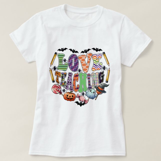 T-shirt Enseignement de l'amour Halloween (Design devant)