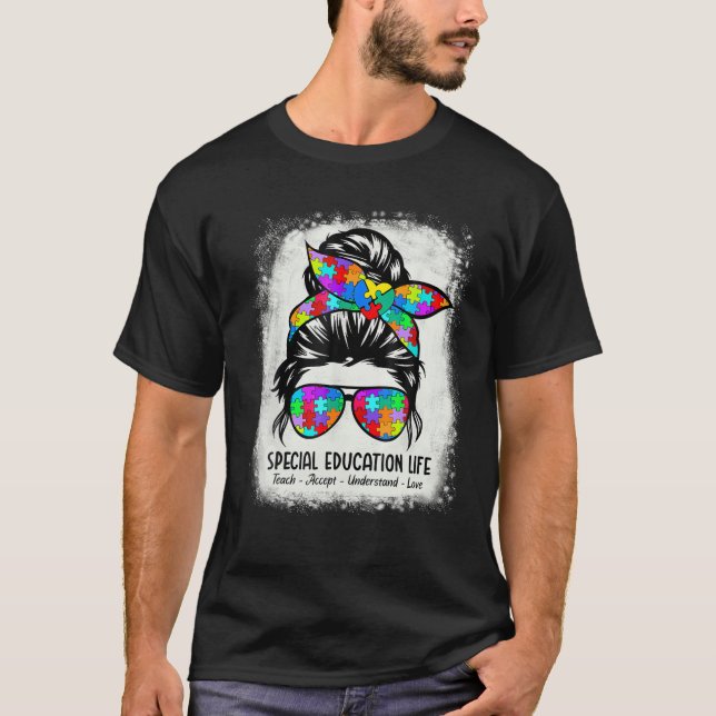 T-shirt Enseignement Spécial Vie Accepter Comprendre Lov (Devant)