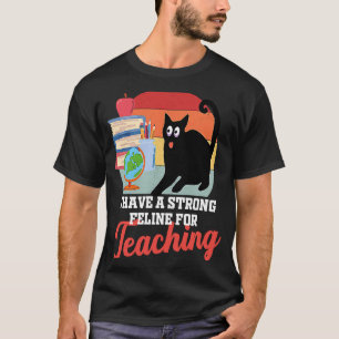 T-shirt Enseigner chat félin mignon pour enseignants homme