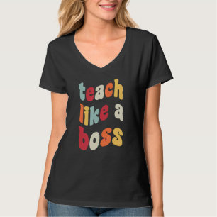 T-shirt Enseigner Comme Un Mème D'Enseignant De Boss Retro