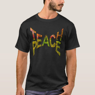 T-shirt Enseigner la paix autour du globe par Nadine May