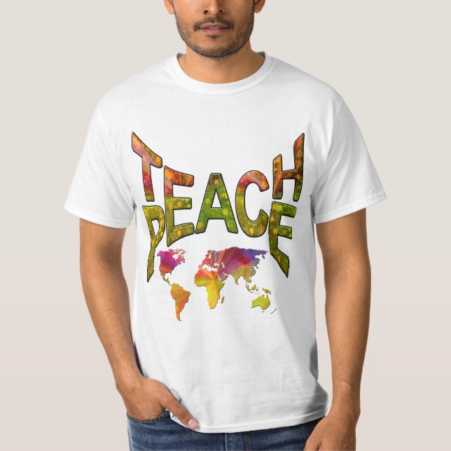 T-shirt Enseigner la paix dans le monde (Devant)