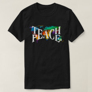 T-shirt Enseigner la paix teint 🌎 Tolérance mondiale amou