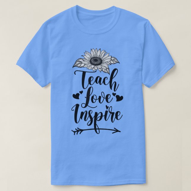 T-shirt Enseigner L'Amour Inspire, Enseignant Pour Hommes  (Design devant)