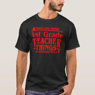 T-shirt Enseigner l'amour Inspirer 4e année Enseignant cho