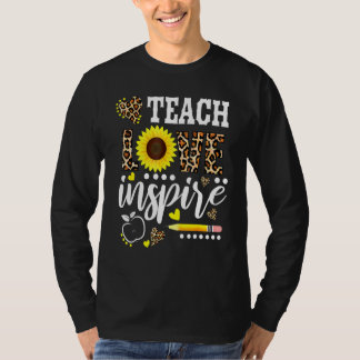 T-shirt Enseigner L'Amour Inspirer Enseignant Tournesol Ap
