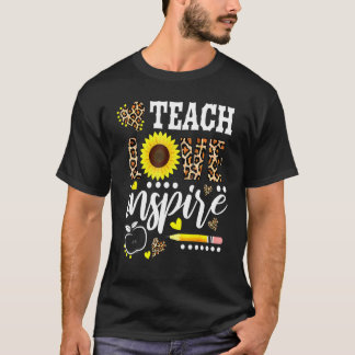 T-shirt Enseigner L'Amour Inspirer Enseignant Tournesol Ap