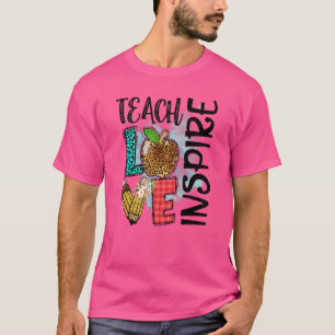 T-shirt Enseigner l'amour Inspirer mignon Leopard Cheetah