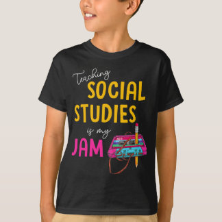 T-shirt Enseigner les études sociales est mon truc Byck à 