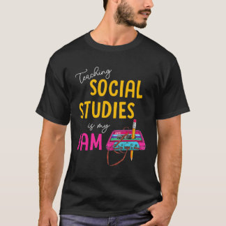 T-shirt Enseigner les études sociales est mon truc Byck à 