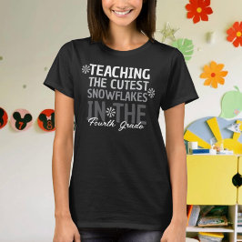 T-shirt Enseigner Les Flammes De Neige Les Plus Cuttes Maî