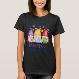 T-shirt Enseigner Mes Gnomies Préscolaire Enseigner Trois 