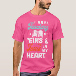 T-shirt Enseigner Veines Jésus Coeur Enseignant Dieu Chris