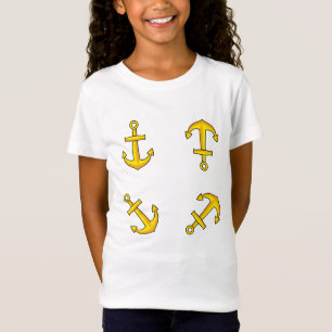 T-Shirt Ensemble d'Ancres en bateau doré