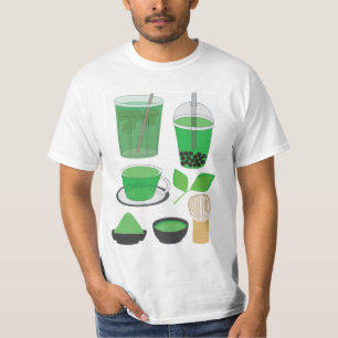 T-shirt Ensemble de boissons Matcha