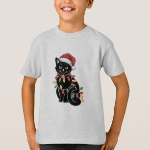 T-shirt Ensemble de Noël pour amateur de chat noir Cadeau