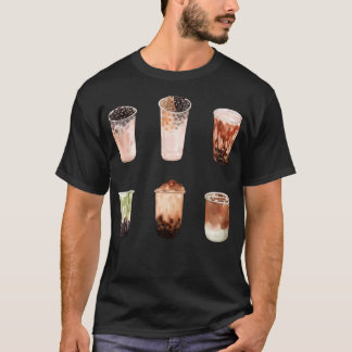T-shirt Ensemble de thé de lait Boba Buble