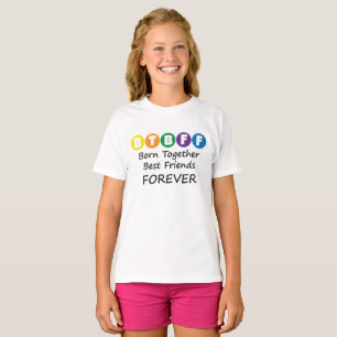T-shirt Ensemble soutenue pièce en t de filles de BFF pou