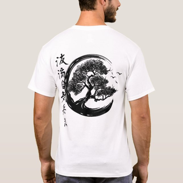 T-shirt enso bonsai kanji (Dos)