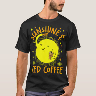 T-shirt Ensoleillement et café glacé Drôle de soleil Eté C