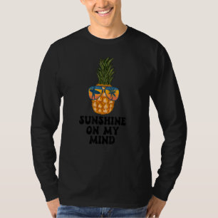 T-shirt Ensoleillement Sur Mon Esprit Rétro Ananas Ensolei