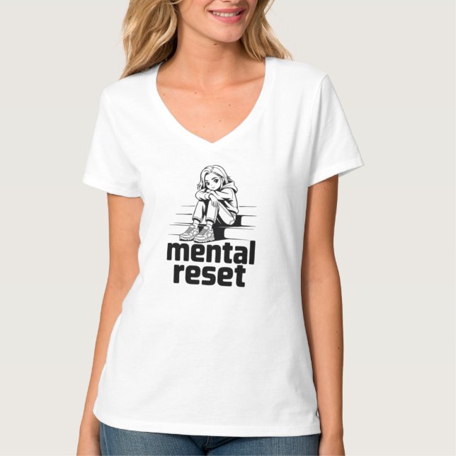 T-shirt ental Reset – Silent Reflection Edition (Devant)