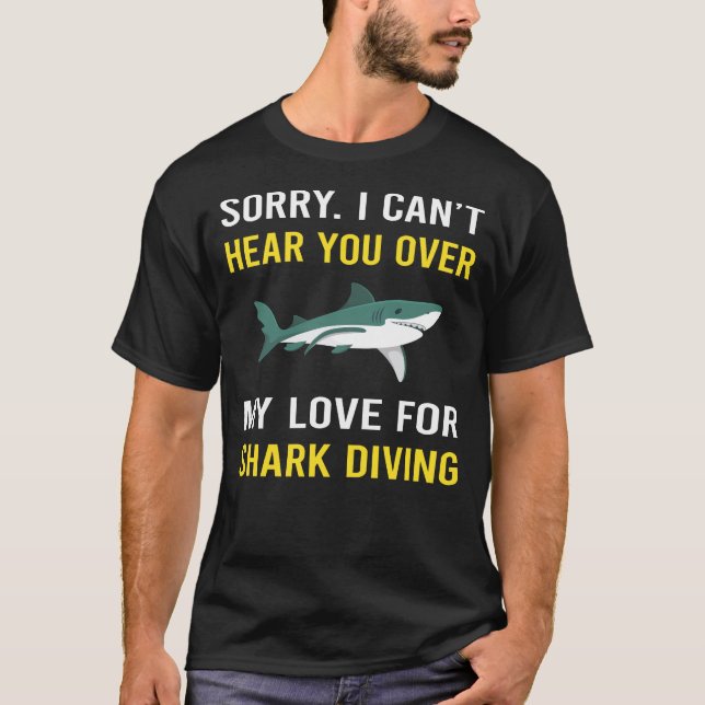 T-shirt Entendez-vous le plongeur de requin plongée (Devant)