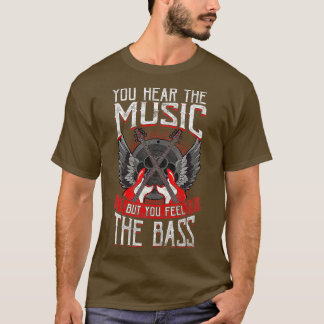 T-shirt Entendre la musique sentir le bassiste Lecteur Bai