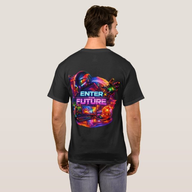 T-Shirt „Enter the Future Galaxy“ (Schwarz voll)