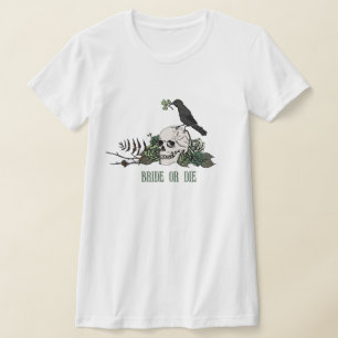 T-shirt Enterrée Irlandaise Fleurie Crâne ou la Mariée Meu