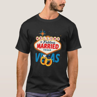 T-shirt Enterrement de vie de garçon à Vegas Marié à Vegas