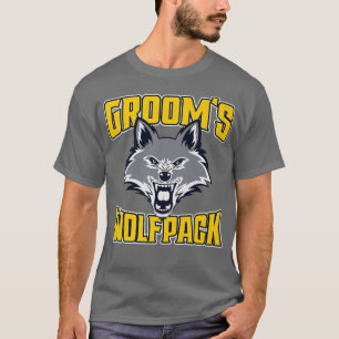 T-shirt Enterrement de vie de garçon drôle de mariés Wolfp