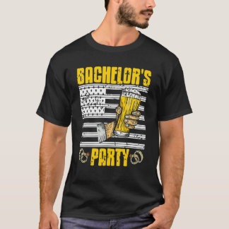 T-shirt Enterrement de vie de garçon Rétro Patriotique Se 
