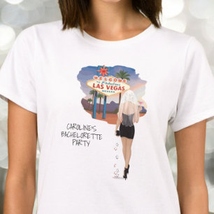 T-shirt Enterrement de vie de jeune fille à Las Vegas Blon