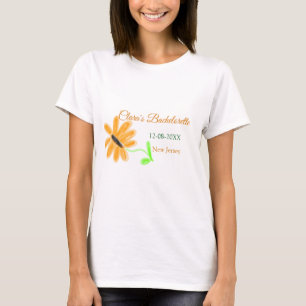 T-shirt Enterrement de vie de jeune fille ajouter nom date