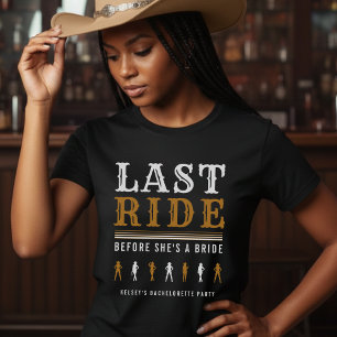 T-shirt Enterrement de vie de jeune fille Cowgirl Dernière