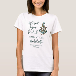 T-shirt Enterrement de Vie de Jeune Fille : Dernière Navig