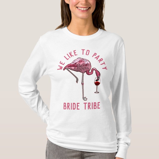 T-shirt Enterrement de vie de jeune fille flamant rose de  (Devant)