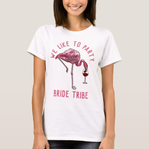 T-shirt Enterrement de vie de jeune fille Flamant Rose Tri