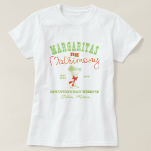 T-shirt Enterrement de vie de jeune fille Margaritas & Mat