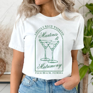 T-shirt Enterrement de vie de jeune fille Martinis & Matri