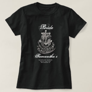 T-shirt Enterrement de vie de jeune fille Mermaid Black Go